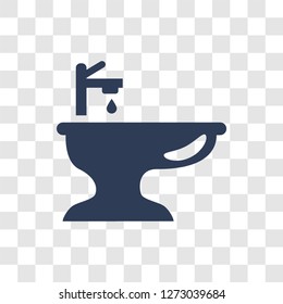bidet icon. Trendy bidet logo concept on transparent background from Furniture and Household collection