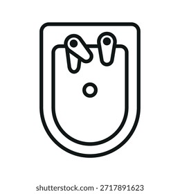 Modelo de design de vetor de ícone de bidê