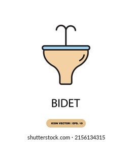bidet icons  symbol vector elements for infographic web