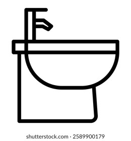 Bidet Vector Line Icon Design For Personal And Commercial Use