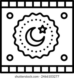 bidh box top view concept, goodies, wrapped in cloth vector outline icon, Muslim marriage Symbol, Islamic wedding customs Sign, Pakistani matrimony stock illustration
