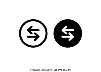 Bidirectional Arrows Icon for Exchange or Sync Vector