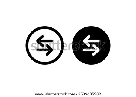 Bidirectional Arrows Icon for Exchange or Sync Vector