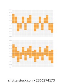 Bi-directional column infographic chart design template set. Mirror diagram. Opposite sides. Visual data presentation. Editable bar graphs collection. Myriad Pro-Bold, Regular fonts used
