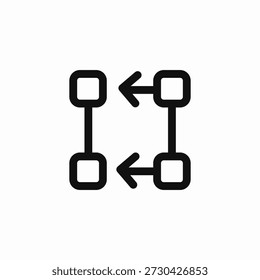 bidirectional data transfer icon sign vector