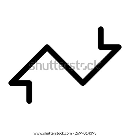 Bidirectional Exchange Arrows Line Icon for Transfer and Synchronization