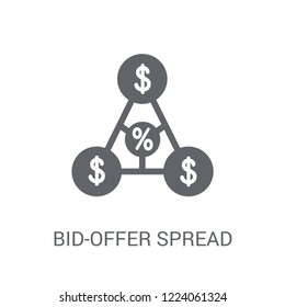 Bid-offer spread icon. Trendy Bid-offer spread logo concept on white background from business collection. Suitable for use on web apps, mobile apps and print media.