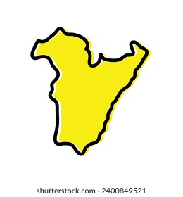 Bie province of Angola vector map design.