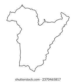 Bie province map, administrative division of Angola.