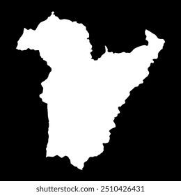 Bie province map, administrative division of Angola.