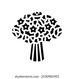 biedermeier bouquet flower glyph icon vector. biedermeier bouquet flower sign. isolated symbol illustration