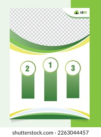 Biege Annual Report Design. A4 Cover Template for Brochure, Report, Catalog, Magazine, leaflet, pamphlet. for business needs. with green coloring.