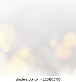 Biege bokeh abstract light background. Abstract shining space futuristic background. Fasion gray background. Vector illustartion.