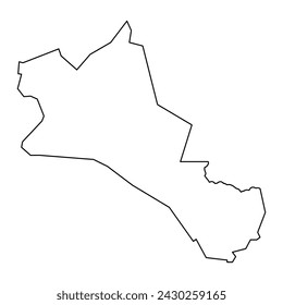 Mapa estatal de Bieh, división administrativa de Sudán del Sur. Ilustración vectorial.
