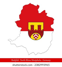 Bielefeld Flag - North Rhine-Westphalia,Germany (EPS)