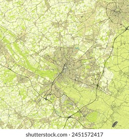 Bielefeld Germany map poster art