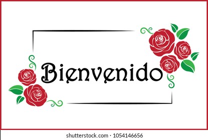 "Bienvenido" Sign, Vector Design