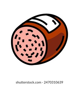 bierwurst sausage meat color icon vector. bierwurst sausage meat sign. isolated symbol illustration