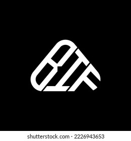 BIF letter logo creative design with vector graphic, BIF simple and modern logo in round triangle shape.