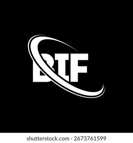 BIF logo. BIF letter. BIF letter logo design. Initials B IF logo linked with circle and uppercase monogram logo. BIF typography for technology, business and real estate brand.