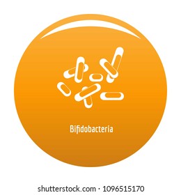 Bifidobacteria icon. Simple illustration of bifidobacteria vector icon for any design orange