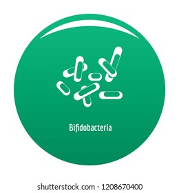 Bifidobacteria icon. Simple illustration of bifidobacteria vector icon for any design green