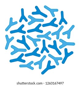 Bifidobacterium. Bacteria close-up. Vector image in flat style.