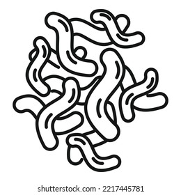 Bifidobacterium icon outline vector. Probiotic bacteria. Healthy microbe