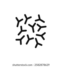 Bifidobacterium probiotics icon Symbol mark in Outline style