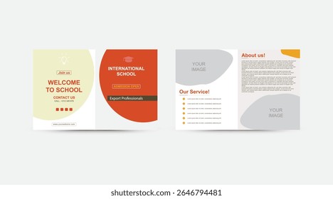 Bifold Brochure for Back to School Design Template