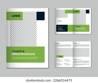 
Bifold brochure, company profile, flyer, magazine, annual report, portfolio a4 size template design