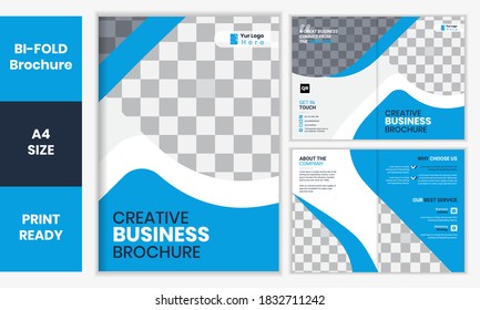 Bifold Brochure Creative Corporate Business Trendy Megapack Multipurpose, geometric, folded flyer, report cover, back, and inside pages, Vertical a4 format, modern, Layout, template vector design set