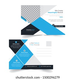Bi-fold brochure creative design. Multipurpose template with cover, back and inside pages. Trendy minimalist flat geometric design. Vertical a4 format.