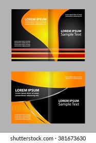 Bi-Fold Brochure Design. Corporate Leaflet, Cover Template 