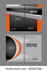 Bi-Fold Brochure Design. Corporate Leaflet, Cover Template
