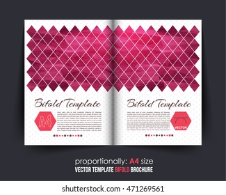 Bi-Fold Brochure Design. Corporate Leaflet, Cover Template