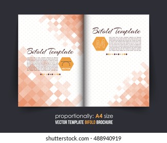 Bi-Fold Brochure Design. Corporate Leaflet, Cover Template
