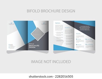 Bifenbroschüren-Design-Vorlage mit geometrischer und organischer Form
