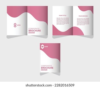 Bifenbroschüren-Design-Vorlage mit geometrischer und organischer Form