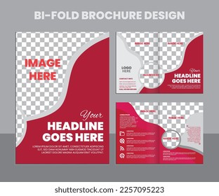 Bi-fold brochure design template is used in corporate business for marketing, it is also used in Small Businesses like Primary Schools, colleges, University, This Design’s main Color Is Red.