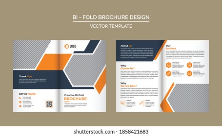 Bifold Brochure Design Template for your Company, Corporate, Business, Advertising, Marketing, Agency, and Internet business.