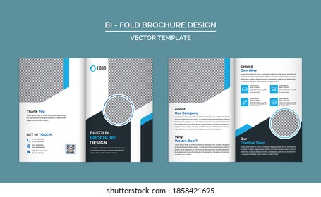 Bifold Broschüren-Design-Vorlage für Ihr Unternehmen, Ihr Unternehmen, Ihr Unternehmen, Ihre Werbung, Ihr Marketing, Ihre Agentur und Ihr Internet-Geschäft.