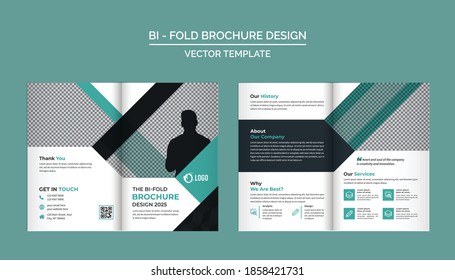 Bifold Brochure Design Template for your Company, Corporate, Business, Advertising, Marketing, Agency, and Internet business.