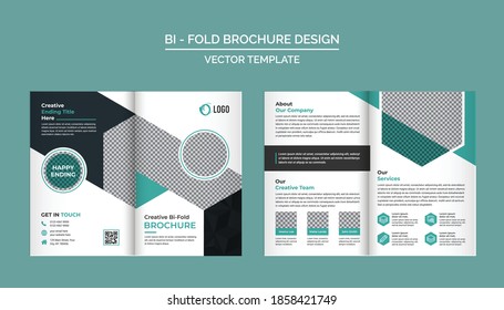 Bifold Brochure Design Template for your Company, Corporate, Business, Advertising, Marketing, Agency, and Internet business.