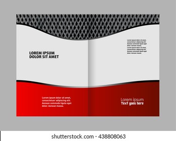 Bi-fold brochure template design, business leaflet, booklet
