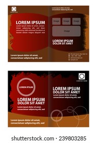 Bifold brochure template design elements 