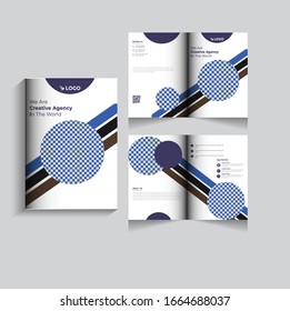 zweifach Brouchure kreatives Design Business Template.