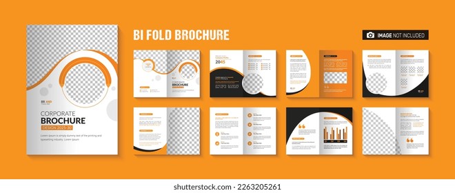 Bifold business company profile brochure template design