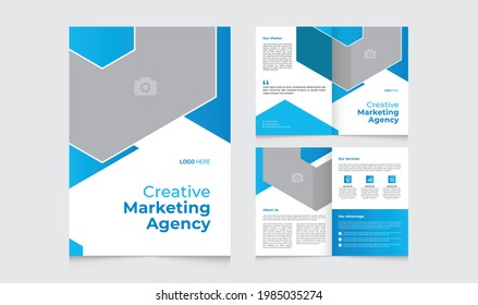 Diseño de plantillas de folletos corporativos biplio con diseño de ideas empresariales
