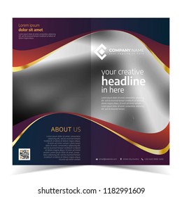 Bi-Fold elegant flyer or brochure design template